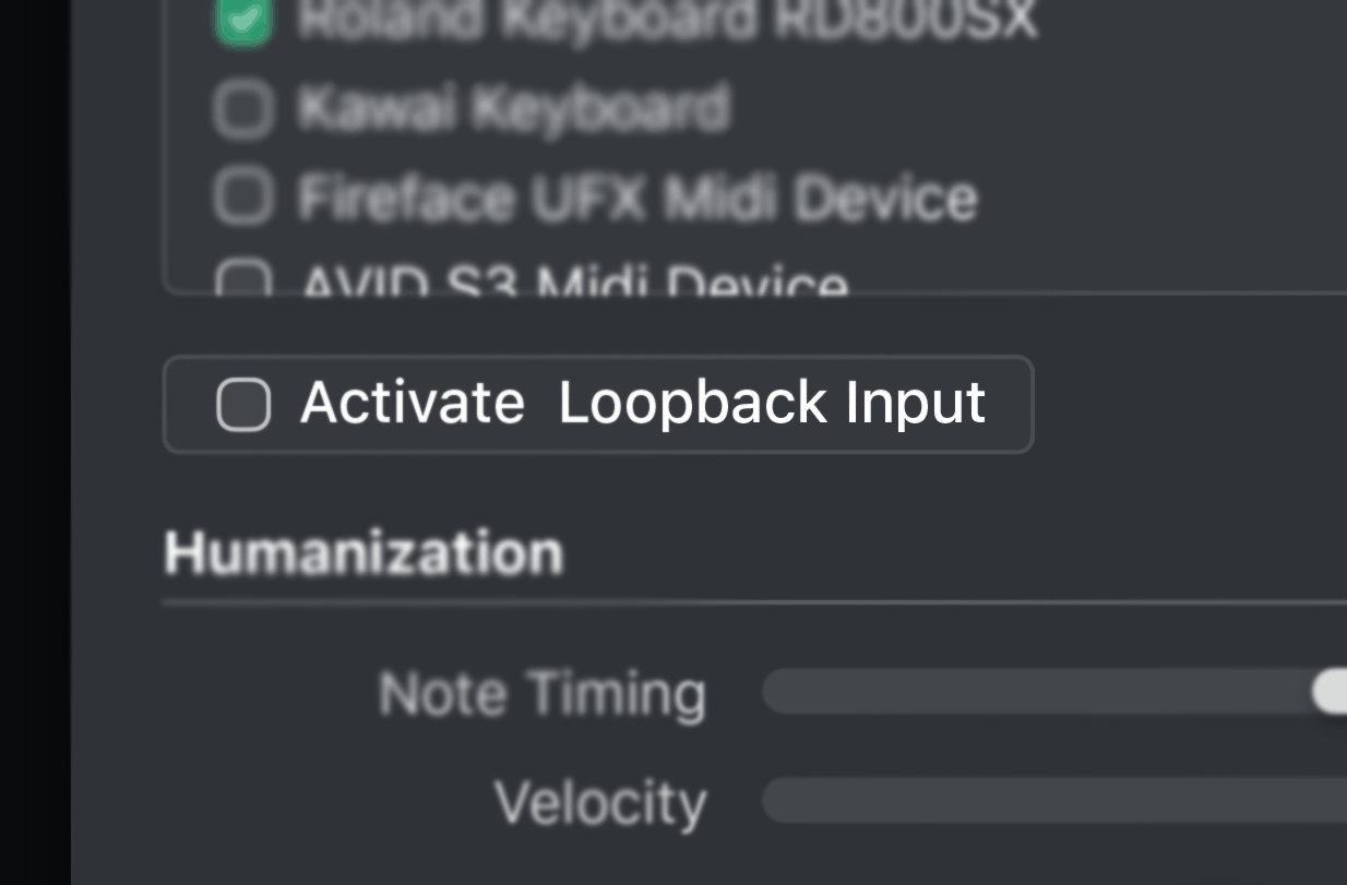 With the Loopback Input you can send MIDI from your DAW back into Divisimate to use control tracks or third party software.
