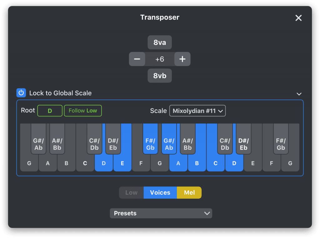 Transposer plugin